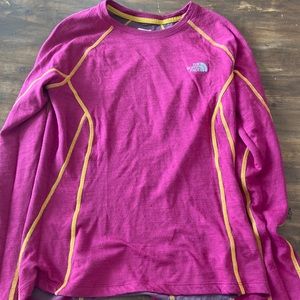 North face shirt raspberry color size medium